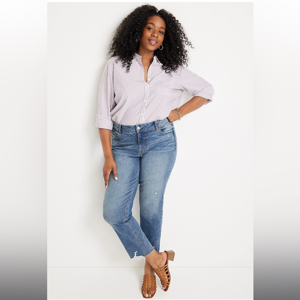 M Jeans, by Maurice’s Slim Straight Ankle High Rise, sz 18W